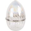 Clayre & Eef 6GL4476 Tarro con Tapa 9x13 cm Cristal Transparente Plata