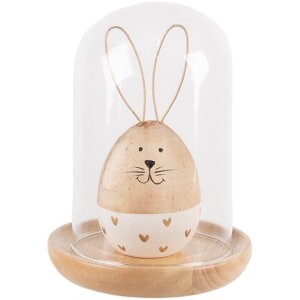 Clayre & Eef 6GL4481 Posavasos de Madera con Campana Ø 13x16 cm