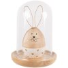 Clayre & Eef 6GL4481 Posavasos de Madera con Campana Ø 13x16 cm