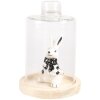 Clayre & Eef 6GL4482 Campana de vidrio con base de madera Ø 11x17 cm