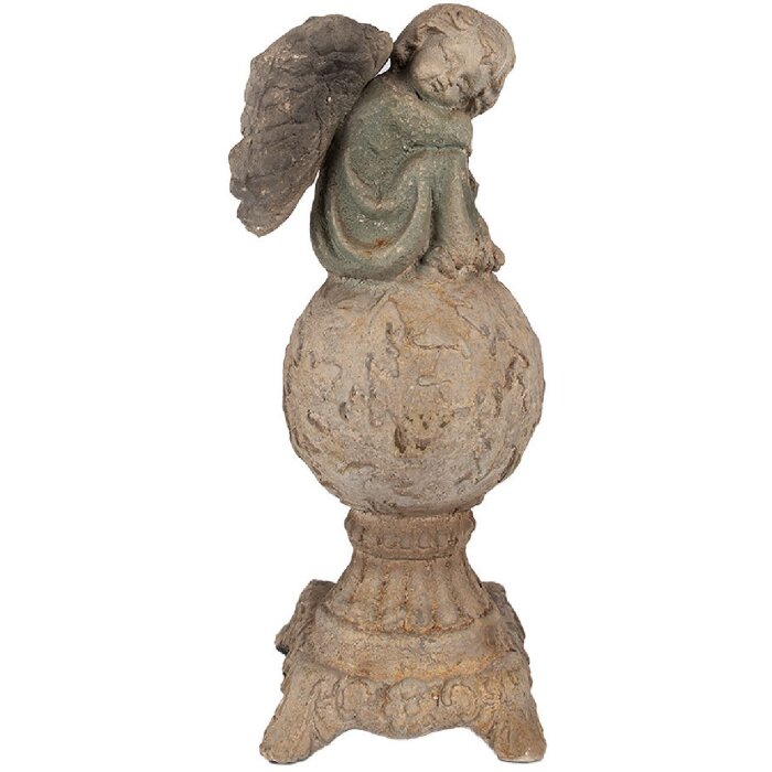 Clayre & Eef 6MG0102 Decoración Ángel Acabado Antiguo 18x17x44 cm