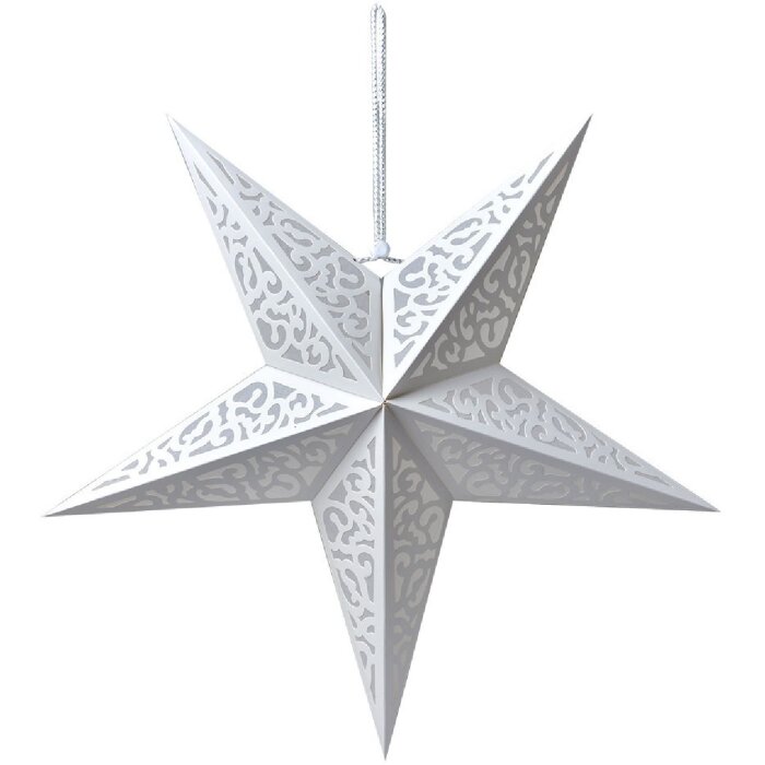 Clayre & Eef 6PA0511L Decoración Estrella Blanca 60x22x60 cm
