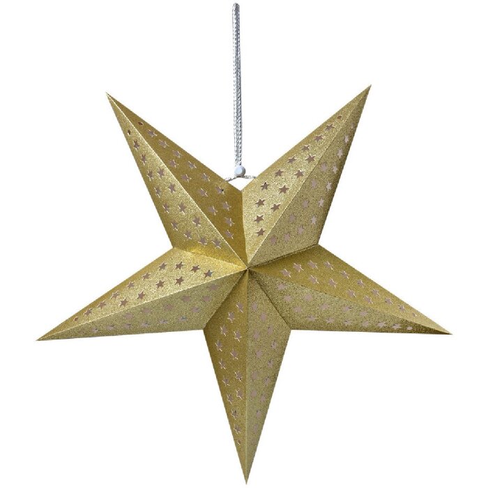 Clayre & Eef 6PA0512L Decoración estrella oro 60x22x60 cm