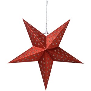 Clayre & Eef 6PA0512MR Estrella decorativa roja...