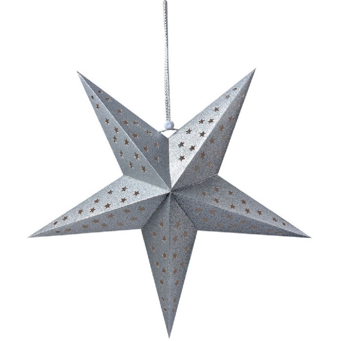 Clayre & Eef 6PA0512MZI Decoración Estrella Plata 45x15x45 cm
