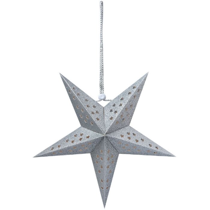 Clayre & Eef 6PA0512SZI Decoración Estrella Plata 30x10x30 cm