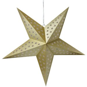 Clayre & Eef 6PA0512XL Decoración Estrella Oro...