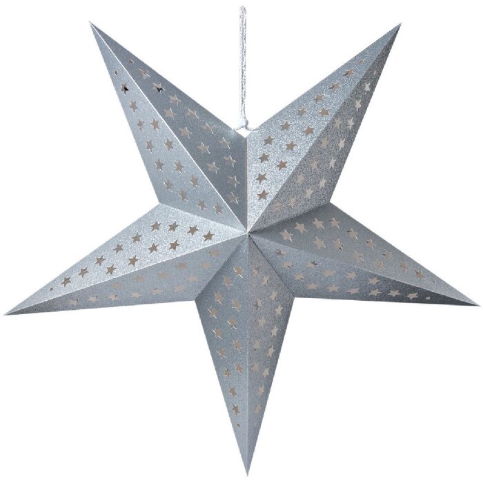 Clayre & Eef 6PA0512XLZI Estrellas decorativas plata 90x20x90 cm