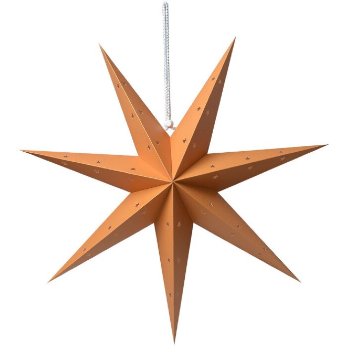 Clayre & Eef 6PA0513L Decoración Estrella Naranja 60x22x60 cm