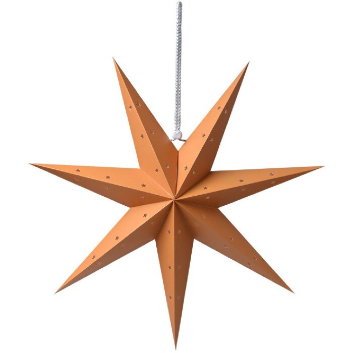 Clayre & Eef 6PA0513M Decoración Estrella Naranja 45x15x45 cm