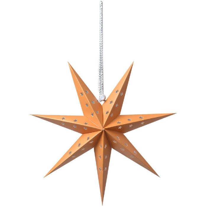 Clayre & Eef 6PA0513S Decoración Estrella Naranja 30x8x30 cm