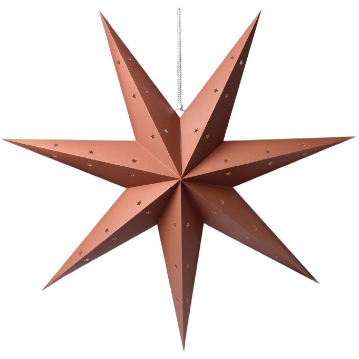 Clayre & Eef 6PA0514XL Decoración estrella cobre 90x18x90 cm
