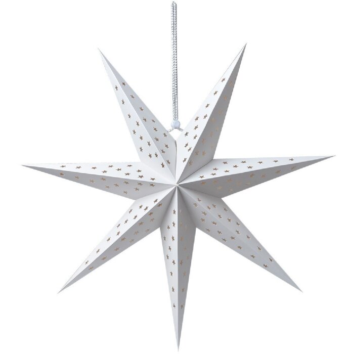 Clayre & Eef 6PA0515L Decoración Estrella Blanca 60x22x60 cm