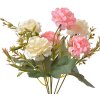 Clayre & Eef 6PL0266 Ramo de flores artificial rosa/blanco 15x10x30 cm