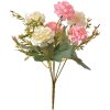 Clayre & Eef 6PL0266 Ramo de flores artificial rosa/blanco 15x10x30 cm