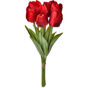 Clayre & Eef 6PL0276 Flor artificial Tulipanes 10x10x32 cm Rojo
