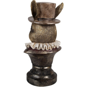 Clayre & Eef 6PR4140 Decoración conejo 19x16x35 cm bronce antiguo