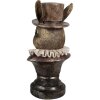 Clayre & Eef 6PR4140 Decoración conejo 19x16x35 cm bronce antiguo