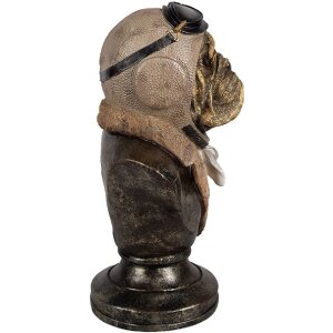 Clayre & Eef 6PR4142 Decoración Busto Perro 22x18x35 cm Estilo Vintage