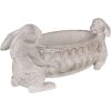 Clayre & Eef 6PR5054 Decoración maceta conejo 43x19x19 cm aspecto piedra