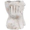 Clayre & Eef 6TE0498L Maceta Cara 20x17x22 cm Gris