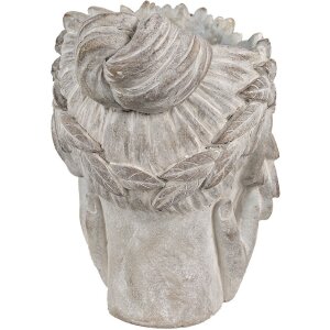 Clayre & Eef 6TE0500 Maceta Flor Mujer Gris 27x22x31 cm