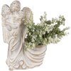 Clayre & Eef 6TE0505 Macetero Blanco Piedra Barroca 22x13x30 cm