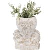 Clayre & Eef 6TE0508 Maceta Ángel 23x13x25 cm Blanco Vintage