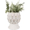 Clayre & Eef 6TE0510M Maceta Blanca Ø 15x18 cm