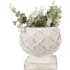 Clayre & Eef 6TE0511M Maceta Blanca Ø 18x17 cm