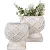 Clayre & Eef 6TE0511M Maceta Blanca Ø 18x17 cm