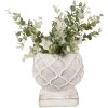 Clayre & Eef 6TE0511S Maceta Ø 14x14 cm Blanco Vintage