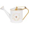 Clayre & Eef 6Y5510 Regadera Decorativa Blanco Amarillo 39x13x21 cm