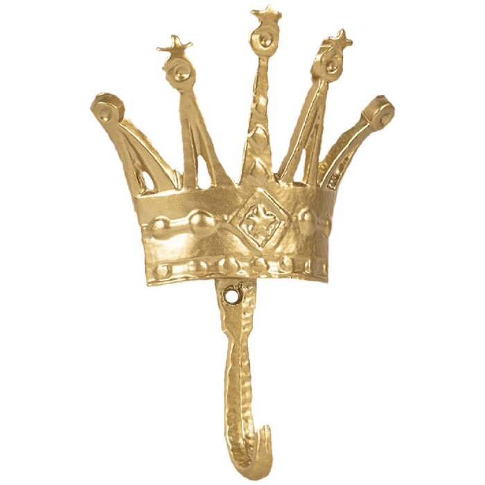 Clayre & Eef 6Y5548 Gancho de pared Crown Gold 11x3x18 cm