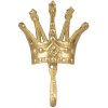 Clayre & Eef 6Y5548 Gancho de pared Crown Gold 11x3x18 cm