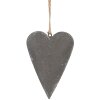 Clayre & Eef 6Y5569S Decoración Corazón Colgante Gris 11x2x8 cm