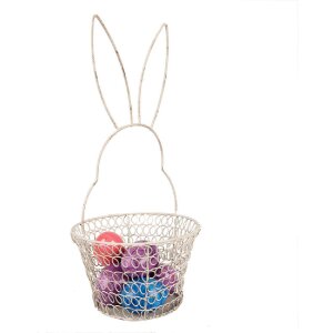 Clayre & Eef 6Y5581M Cesta Conejo Blanco Ø 15x34 cm