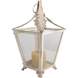 Clayre & Eef 6Y5585 Farol Beige 26x26x47 cm Vidrio...