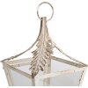 Clayre & Eef 6Y5585 Farol Beige 26x26x47 cm Vidrio Hierro Antiguo