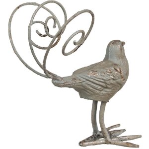 Clayre & Eef 6Y5589 Decoración Pájaro Verde 17x10x20 cm