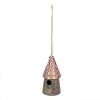Clayre & Eef 6Y5599 Pajarera Rosa Ø 17x33/70 cm Hierro Redonda Estilo Campestre