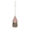 Clayre & Eef 6Y5599 Pajarera Rosa Ø 17x33/70 cm Hierro Redonda Estilo Campestre
