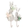 Clayre & Eef 6Y5600 Gancho de Pared Conejo Blanco Gris 35x6x47 cm