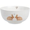 Clayre & Eef BSLCBO Tazón Sopa Blanco Marrón Ø 14x7 cm 500 ml