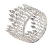 Juleeze JZCR0007 Corona redonda de metal color plata Ø 7x6 cm