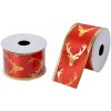 Clayre & Eef LI0124 Cinta roja dorada 5 cm x 2,7 m