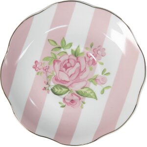 Clayre & Eef SWRKS taza de café con platillo 12x9x6 cm 200 ml