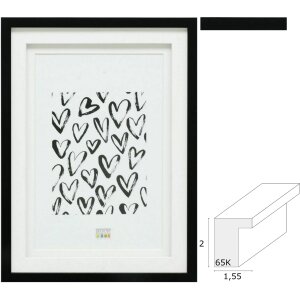 Deknudt S65KK2 Marco Negro Doble Passepartout 10x15 cm a...