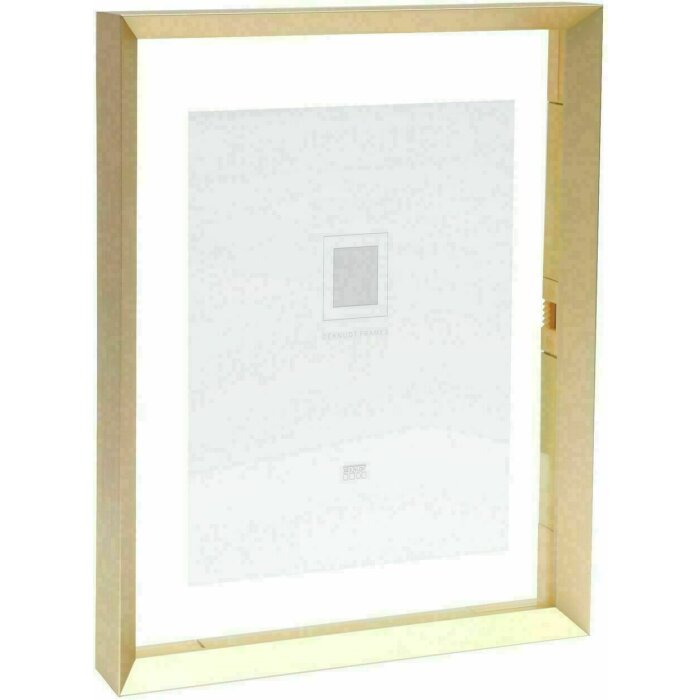 Deknudt S028A1 Marco de Cristal Oro Tiras de Aluminio Efecto Foto Flotante 20x30cm 30x40cm