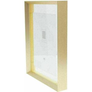 Deknudt S028A1 Marco de Cristal Oro Tiras de Aluminio Efecto Foto Flotante 20x30cm 30x40cm